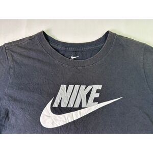 Nike Sportswear Icon Futura Tee Black White Big Swoosh Logo Men's Large Shirt